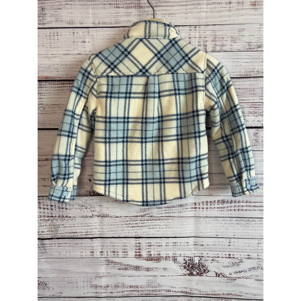 Members Mark Girls Sherpa Lined Shacket Blue Cream Size XS (4/5) NWT - Picture 6 of 16
